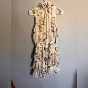 1.STATE Floral Smocked Neck Minidress